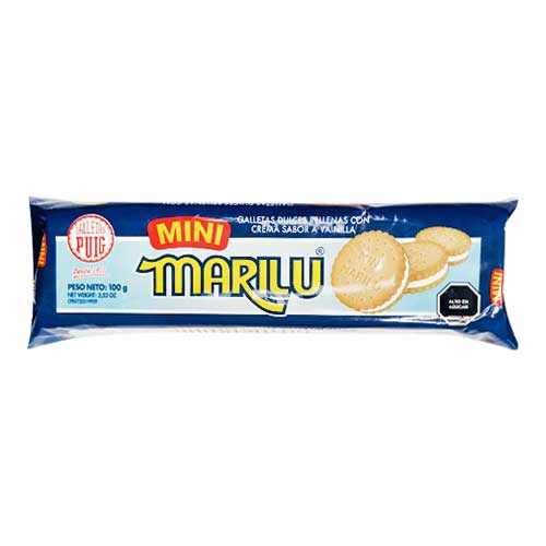 MINI MARILU VAINILLA 100grs BULTO DE 24und