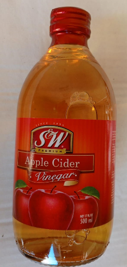 VINAGRE DE MANZANA 500ML MARCA S&amp; W CAJA DE 12UNDS