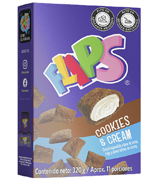 FLIPS COOKIES &amp; CREAM 220G CAJA 24 UNDS