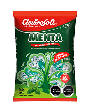 [GF01282] CARAMELO AMBROSOLI DE MENTA 430GRS CAJA DE 12UNDS