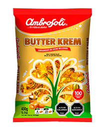 [GF01250] CARAMELO BUTTER KREM AMBROSOLII 430GRS BULTO DE 12BOLSAS DE 100 UNIDADES