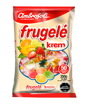 [GF01685] GOMITAS FRUGELES KREM AMBROSOLII 350GRS BULTO DE 12BOLSAS