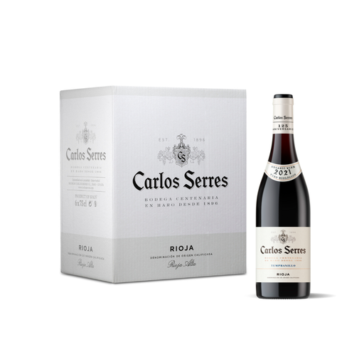 [GF01700] VINO CARLOS SERRES TEMPRANILLO ECOLOGICO 750ML ESPAÑOL  CAJA 6 UNDS 