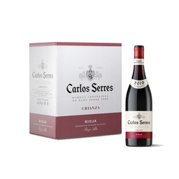 [GF01701] VINO CARLOS SERRES CRIANZA TINTO TEMPRANILLO 750ML ESPAÑOL  CAJA 6 UNDS 
