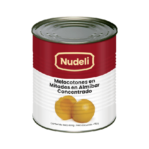 [GF02010] MELOCOTONES EN ALMIBAR NUDELI 425 GRS CAJA 24UNDS