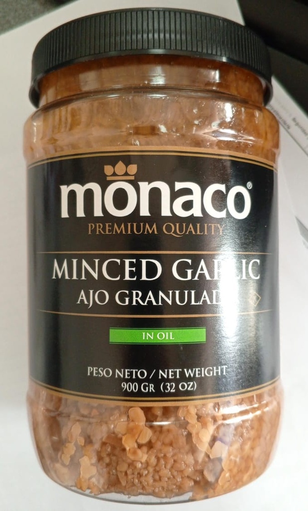 AJO GRANULADO EN ACEITE MONACO 900GRS CAJA 12UNDS