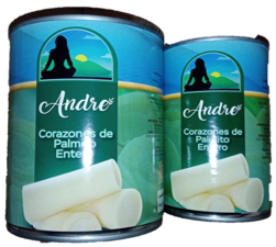 PALMITOS ENTEROS MARCA SAN ANDRES (800grs) BULTO DE 12und 