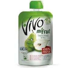 COMPOTA VIVO MIFRUT PERA BULTO DE 36 UNIDADES 90GRS