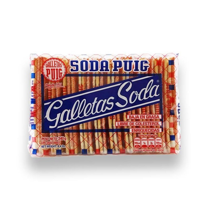 GALLETA DE SODA PUIG ENRIQ.(240grs)BULTO 24paq