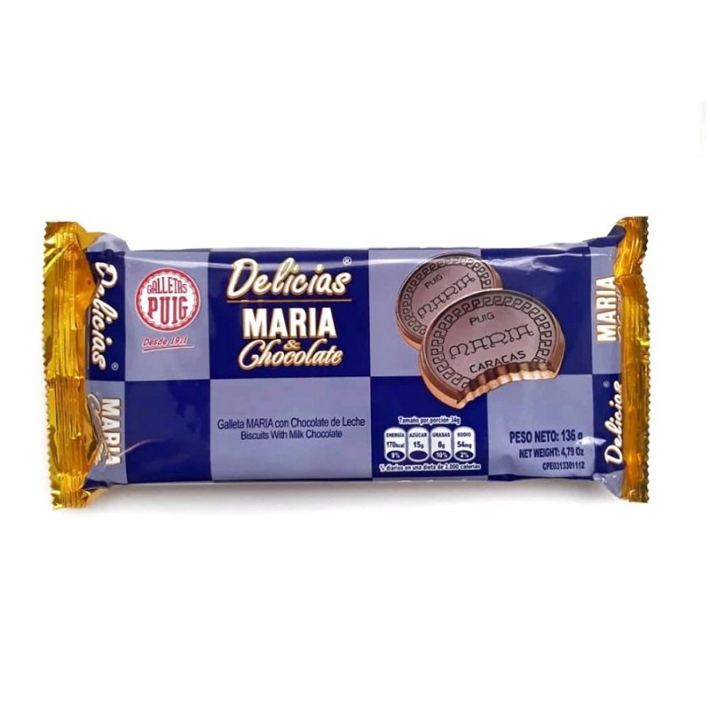 [GF01307] GALLETA DELICIAS MARIA FAMILIAR
(136grs)BULTO 20paq