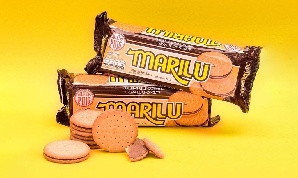 [GF01300] GALLETA MARILU CHOCOLATE TUB. (216grs) BULTO DE 24und