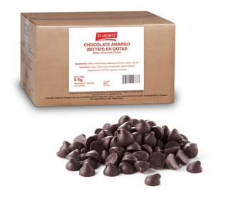 [GF01173-MOR014] REPOSTERIA GOTAS DE CHOCOLATE INDUSTRIAL STM 3500 BITTER 5Kg
