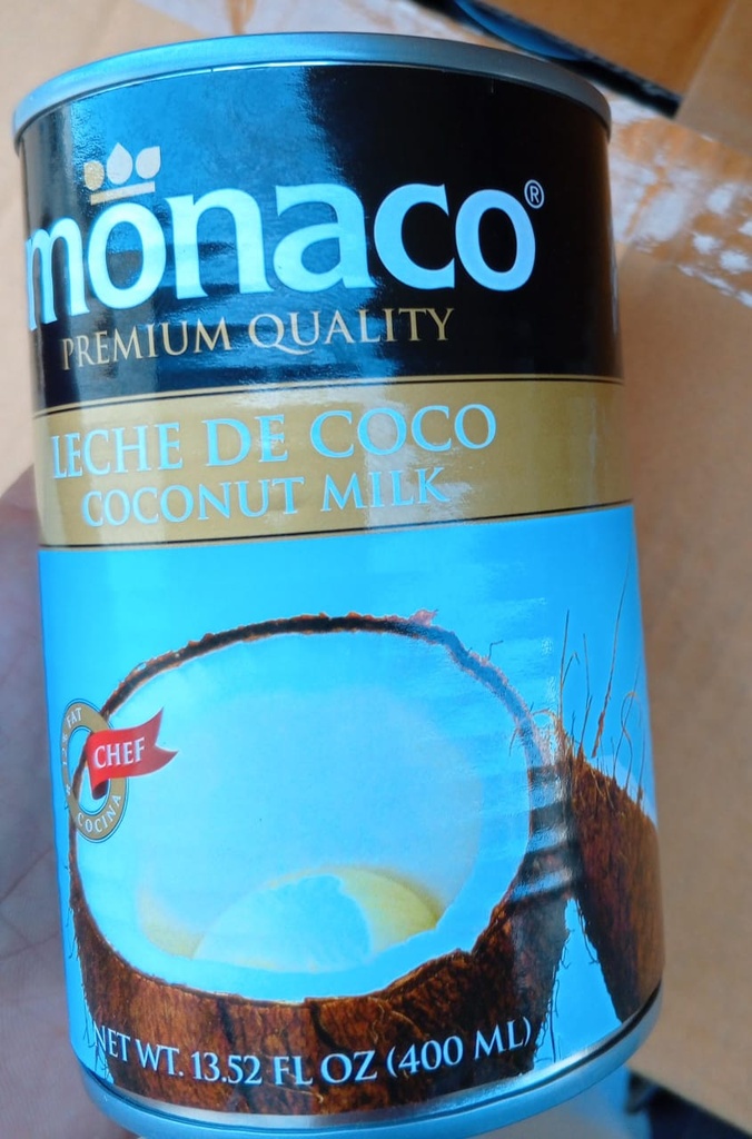 LECHE DE COCO MONACO 400GR CAJA 24UND