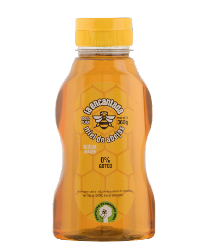 [GF00415] MIEL LA ENCANTADA DISPENSADOR (360grs) BULTO DE 24und (E)