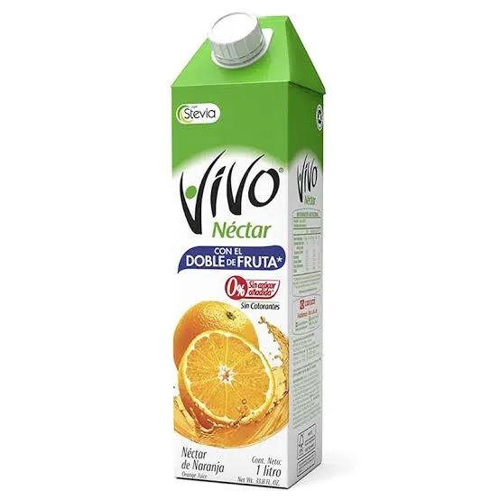 VIVO NECTAR DE NARANJA 1LT SIN AZUCAR CAJA 12 UNDS