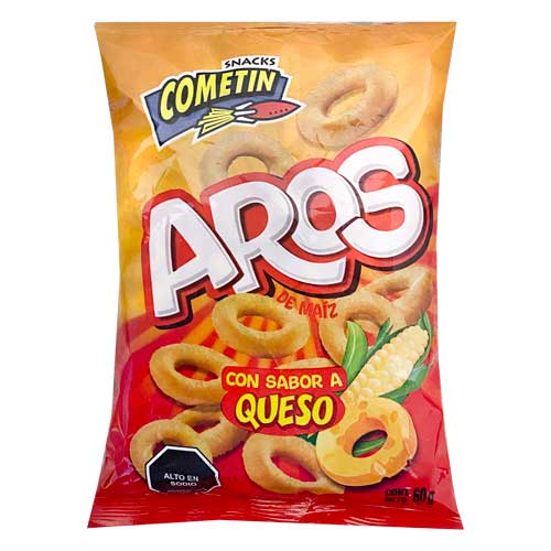 AROS DE MAIZ CON QUESO 60GRS BULTO DE 24UNDS