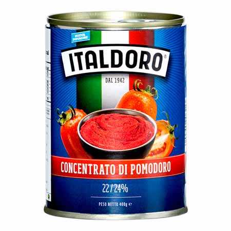 PASTA DE TOMATES  ITALDORO 400GR CAJA DE 24 UNIDADES