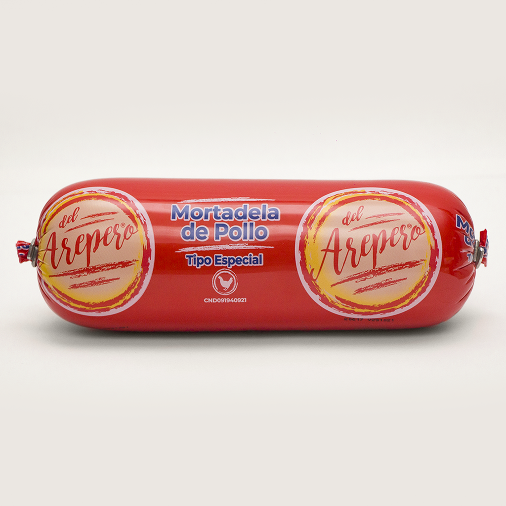 MORTADELA DE POLLO EL AREPERO L 800GRS BULTO 12 UNDS