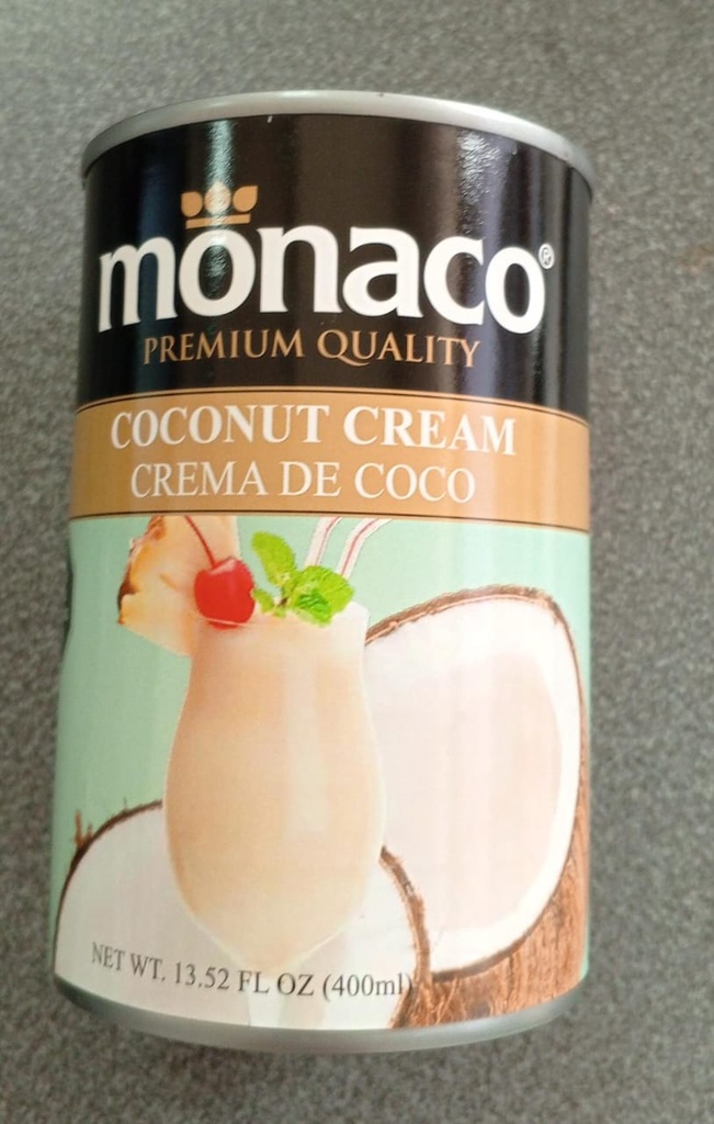 CREMA DE COCO MONACO 400ML CAJA 24UNDS
