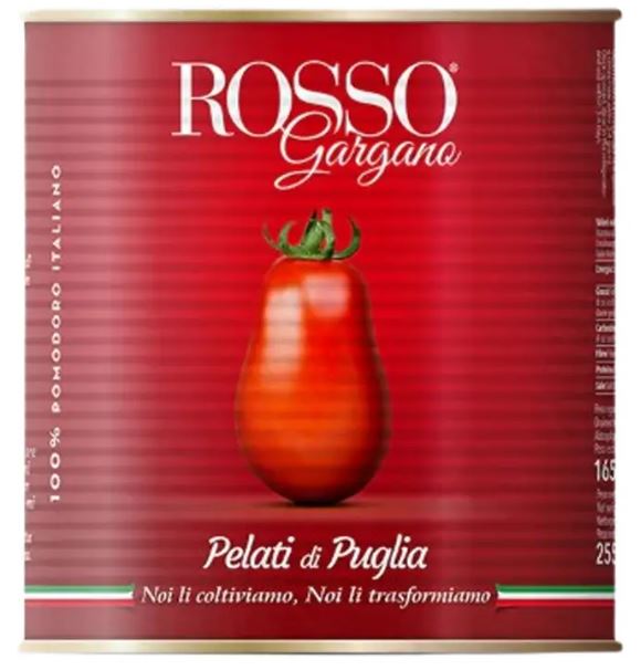 TOMATE PELADO EN LATA 2.5KG ROSSO GARGANO CAJA 6UND
