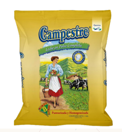[GF00549] LECHE COMLETA CAMPESTRE 900GRS BULTO 12UND   (E)