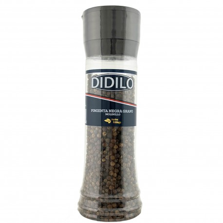 [GF01899] PIMIENTA NEGRA GRANO  CON MOLINILLO DIDILO 150GRS  CAJA  6 UNDS