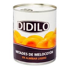 [GF01996] MELOCOTONES EN ALMIBAR LIGERO DIDILO 840GRS CAJA 12UNDS