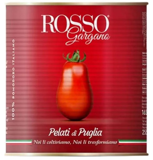 [GF02122] TOMATE PELADO EN LATA 2.5KG ROSSO GARGANO CAJA 6UND